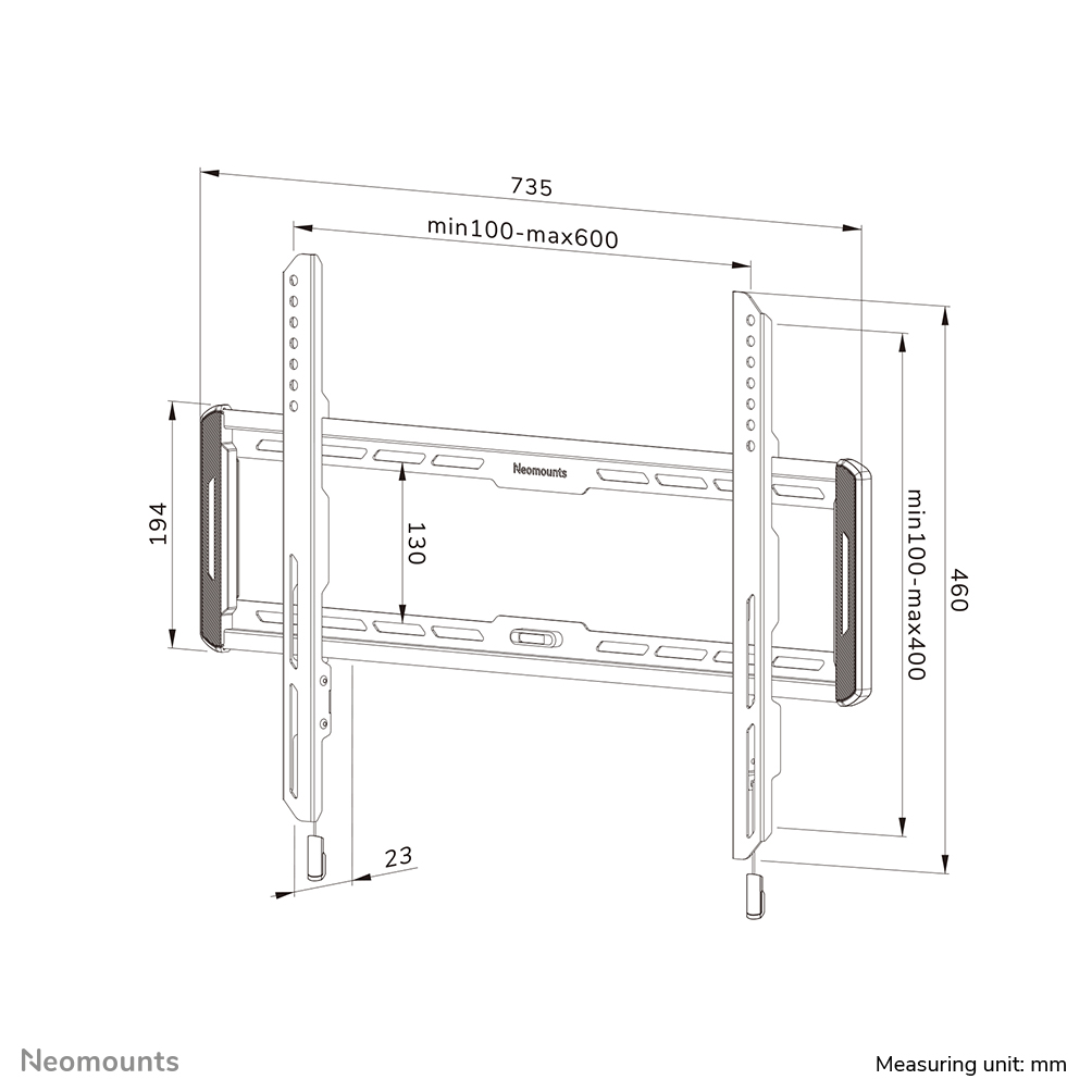 Neomounts WL30-550BL16 Supporto TV a parete 42-86" - ultrapiatto - montaggio facile
